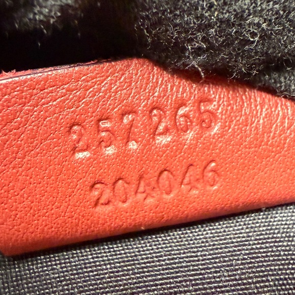 GUCCI-257265 204046 Red GG Canvas Shoulder Bag - Picture 12 of 12